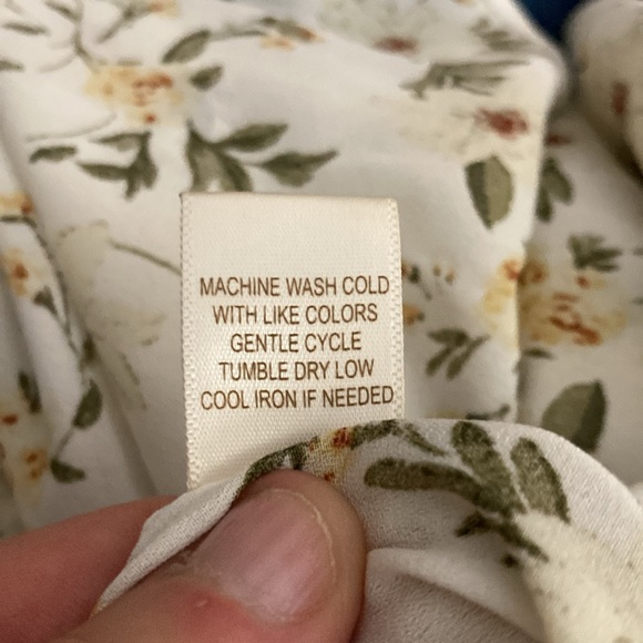 3rd Malt 3XL Wrap-Front Floral Dress-white and yellow - Picture 6 of 6